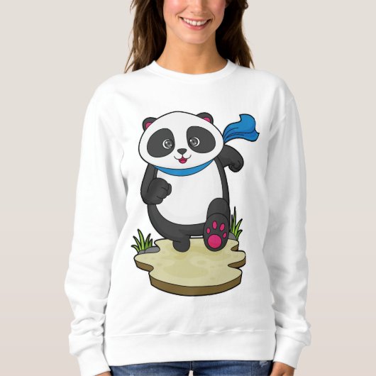 Sweatshirt Panda coureur avec Écarf (Devant)