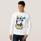 Sweatshirt Panda coureur avec Écarf (Devant entier)