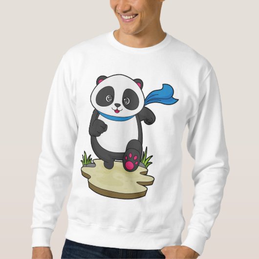 Sweatshirt Panda coureur avec Écarf (Devant)
