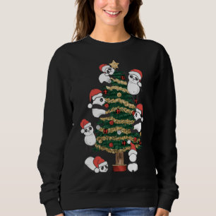 Sweatshirt Panda de Noël arbre de Noël Santa Hat Famille
