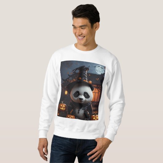 Sweatshirt Panda d'Halloween (Devant entier)