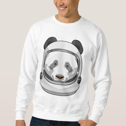 Sweatshirt Panda en astronaute avec casque (Devant)