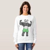 Sweatshirt Panda en Bodybuilder au Bodybuilding (Devant entier)