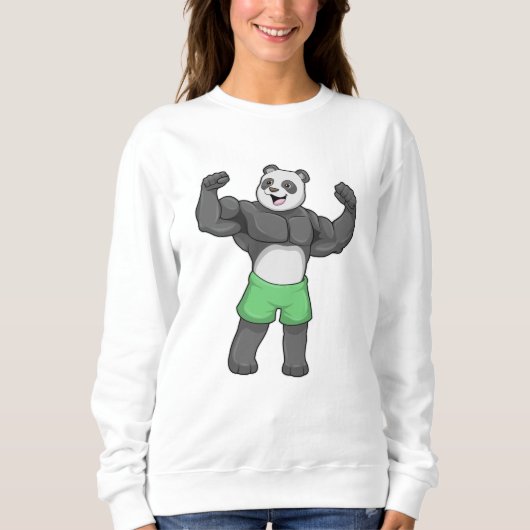 Sweatshirt Panda en Bodybuilder au Bodybuilding (Devant)