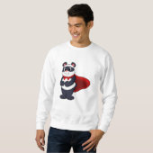 Sweatshirt Panda en héros avec Masque et Cap (Devant entier)