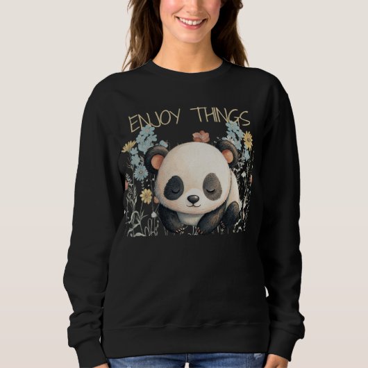 Sweatshirt Panda Enjoy Things (Devant)