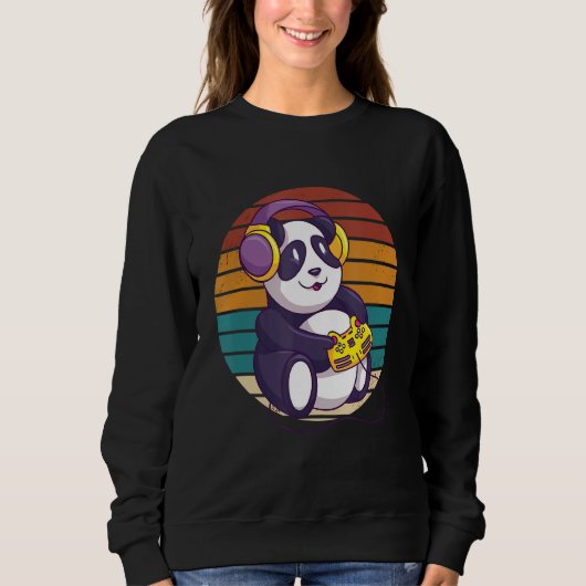 Sweatshirt Panda Gaming Panda Gamer Pour Panda 1 (Devant)