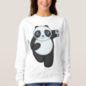Sweatshirt Panda Handball player Handball (Devant)