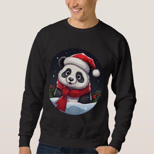 Sweatshirt Panda Noël (Devant)