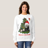 Sweatshirt Panda porte Noël (Devant entier)