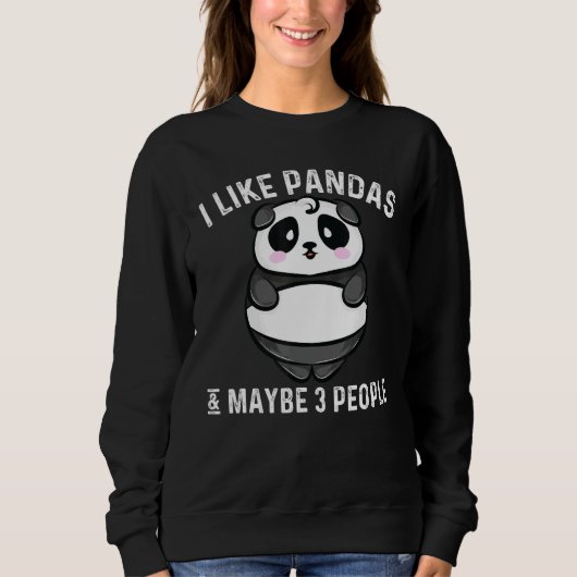 Sweatshirt Panda Pour Hommes Femmes Cute Panda Ours Animal (Devant)