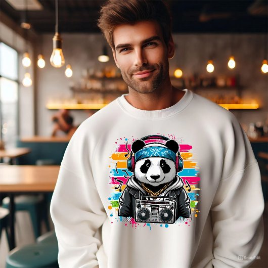 Sweatshirt Panda Rapper