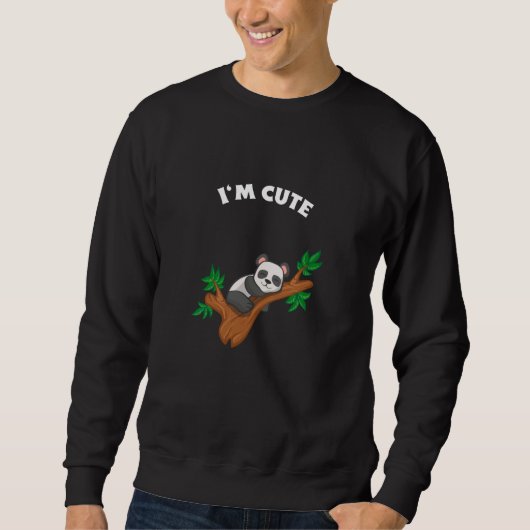 Sweatshirt Panda Relaxing - Je suis mignonne (Devant)