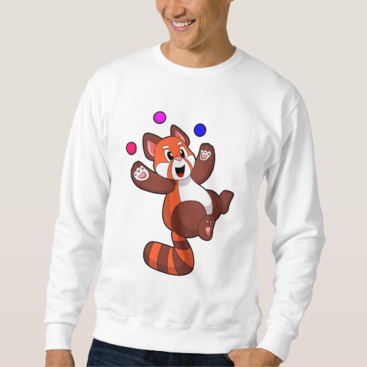 Sweatshirt Panda rouge à Juggle Circus.PNG (Devant)