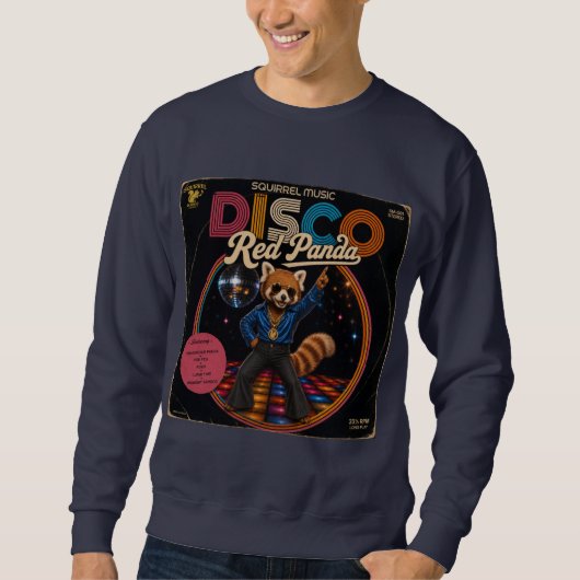 Sweatshirt Panda Rouge Disco (Devant)