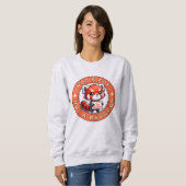 Sweatshirt Panda Rouge Juste génial (Devant entier)