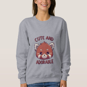 Sweatshirt Panda rouge mignonne et adorable