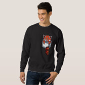 Sweatshirt Panda Rouge Panda Rouge Cute (Devant entier)
