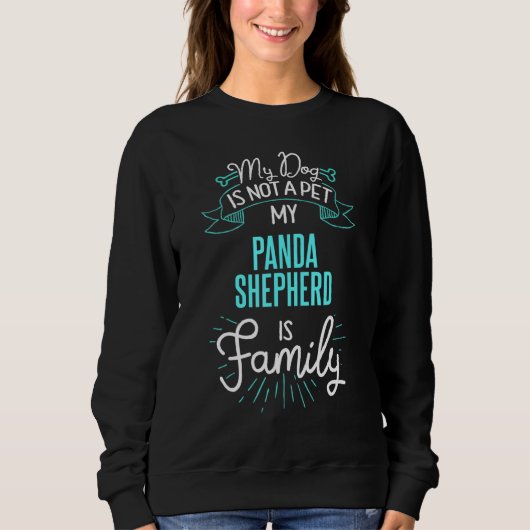 Sweatshirt Panda Shepherd Famille Chien N (Devant)