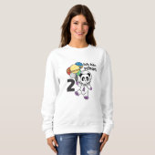 Sweatshirt Panda Space Planète Deux ans 2 ans (Devant entier)
