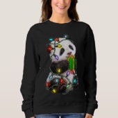 Sweatshirt Panda Tree Flammes de Noël Les Noël (Devant)