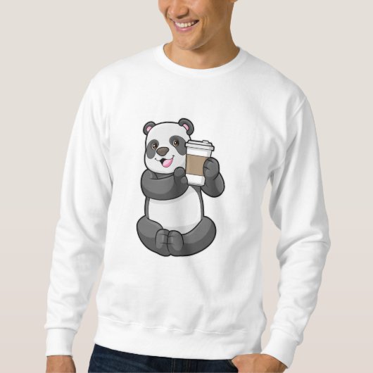 Sweatshirt Panda with Coffee to go (Devant)