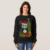 Sweatshirt Panda Xmas Holiday Père Noël Panda Christmas Tree (Devant entier)