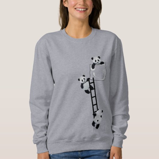 Sweatshirt Pandas dans la poche (Devant)