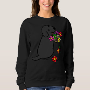 Sweatshirt Panier à fleurs Black Labrador