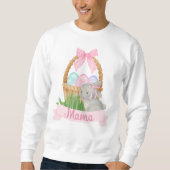 Sweatshirt Panier Pâques rose Mama (Devant)