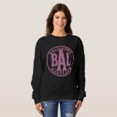 Sweatshirt Panneau circulaire de Baltimore BAL imprimé rose e (Devant entier)