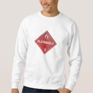 Sweatshirt Panneau d'avertissement inflammable rustique