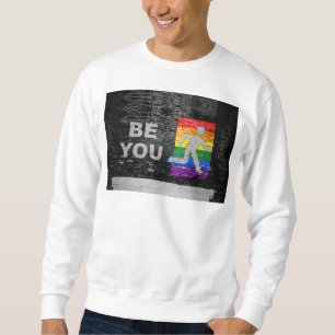 Sweatshirt Panneau de couleurs de fierté arc-en-ciel urbain S