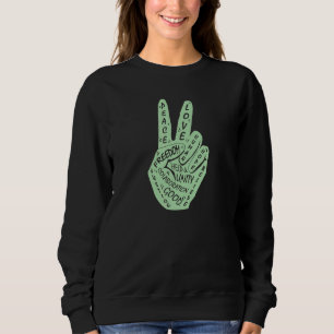 Sweatshirt Panneau de paix Faire la paix et non la guerre 4