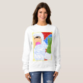 Sweatshirt Panneau de Paix Père Noël Art Abstrait (Devant entier)