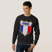 Sweatshirt Panneau de patch du drapeau de la France pour les (Devant entier)