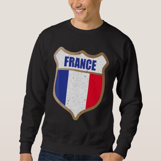 Sweatshirt Panneau de patch du drapeau de la France pour les (Devant)
