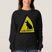 Sweatshirt Panneau de sécurité du laboratoire Black Labrador  (Devant)