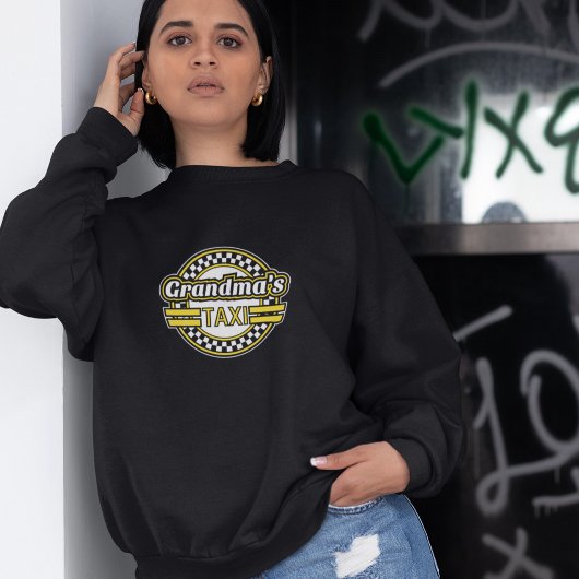 Sweatshirt Panneau de taxi de grand-mère
