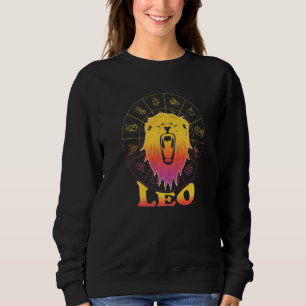 Sweatshirt Panneau Leo Zodiac Faits Esthétique Astrologie Gra