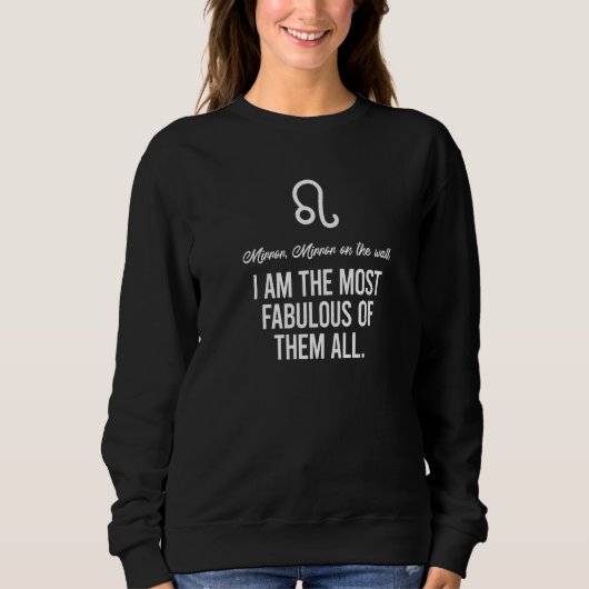 Sweatshirt Panneau Leo Zodiac Faits Fabuleux Lion Astrologie (Devant)