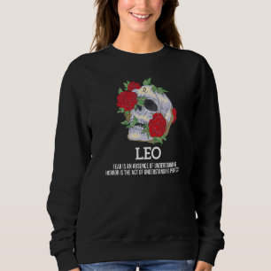 Sweatshirt Panneau Leo Zodiac Faits Squelette Horoscope Astro