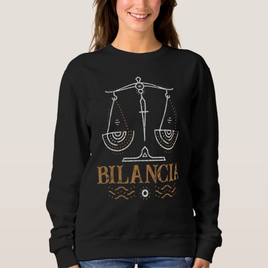 Sweatshirt Panneau Libra Constellation Bi Zodiac (Devant)