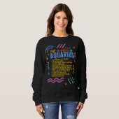 Sweatshirt Panneau Zodiac Top 10 Règles De L'Aquarius Tournes (Devant entier)