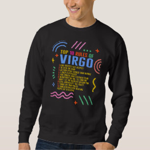 Sweatshirt Panneau Zodiac Top 10 Règles De Virgo Tournesol As