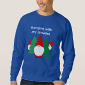 Sweatshirt Panser avec mes nymphes amusant pull de Noël moche (Devant)