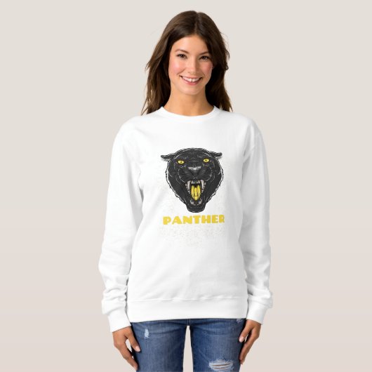 Sweatshirt Panthère d'horreur noire (Devant entier)