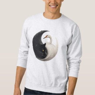 Sweatshirt Panthère et grue Yin Yang Ink Art