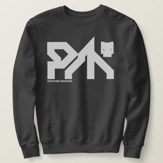SWEATSHIRT PANTHÈRE MODERNE : D4RK GR3Y SYB3R P|_|NK (Design devant)