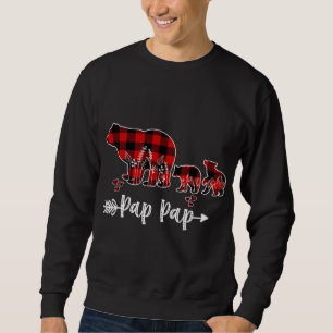 Sweatshirt Pap Pap Ours de Noël Pyjama Rouge Buffalo Paid Fa